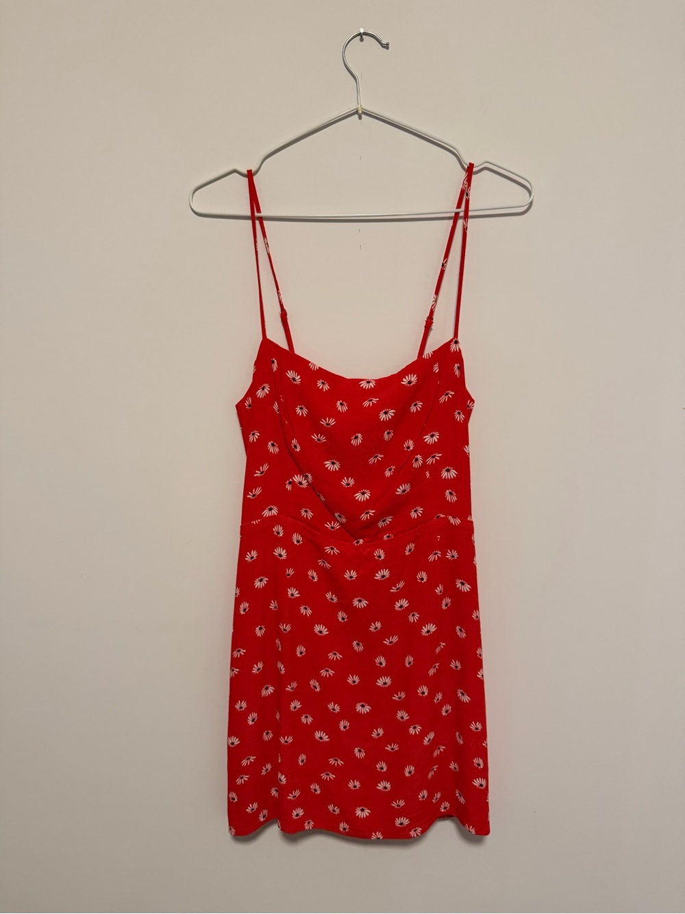 Wilfred Red Floral Dress with White Daisy Print